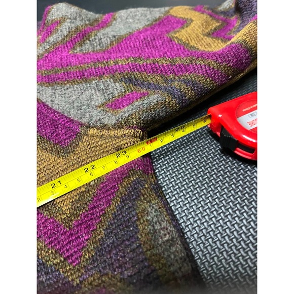 Vintage Geiger Collection Sweater Jacket Coat size 40 Patchwork Floral Wool - Picture 5 of 9